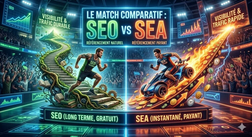 Le match comparatif : SEO vs SEA